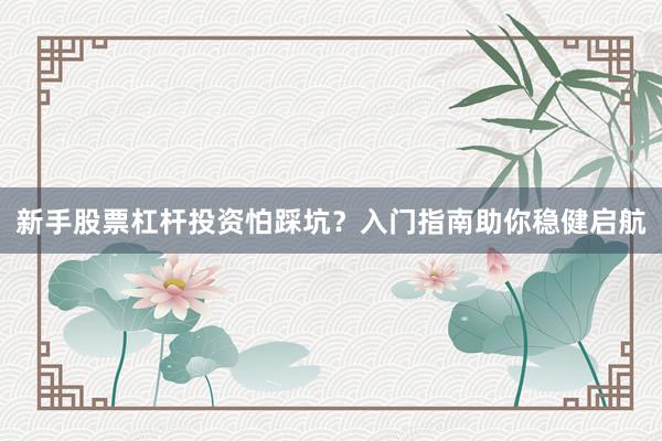 新手股票杠杆投资怕踩坑？入门指南助你稳健启航