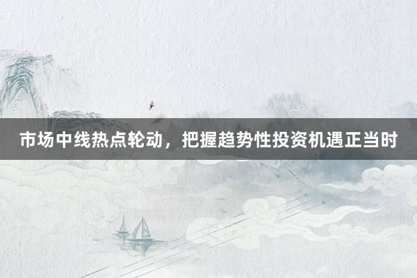 市场中线热点轮动，把握趋势性投资机遇正当时