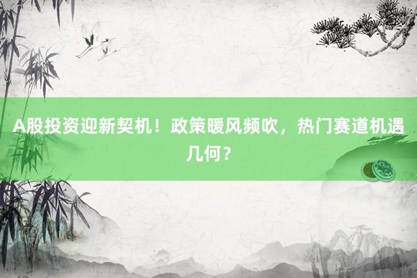 A股投资迎新契机！政策暖风频吹，热门赛道机遇几何？